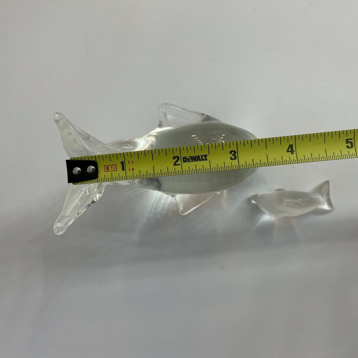 Vintage Clear Glass Dolphin Figurines Etsy