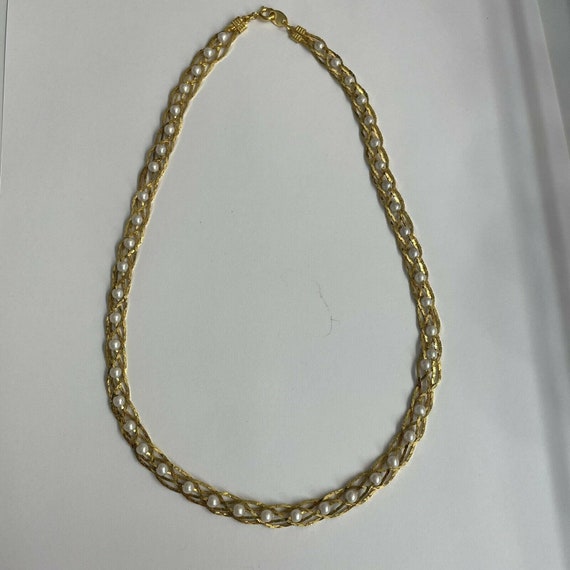 Vintage Sp Avon Gold Yone Faux Pearl Necklace Chain Etsy Singapore