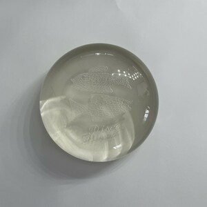 Pisces Clear Glass Fish Paperweight