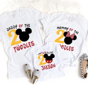 Mickey Mouse Oh Twodles 2nd Birthday Family Shirts