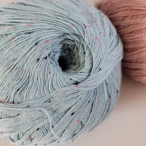 Summer Tweed-100%cotton ,200gr/1000m/Hand knitting Weaving, Coloured tweed,Speckled cotton Blue 200gr
