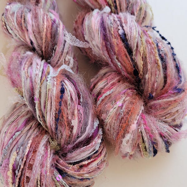 The bauhinia-novelty yarn 50gr/fiber samples • Scrapbooking, Weaving, Mixed Media, Crafts, Junk Journal,Needle Art,mixed Alpaca yarns,Ribbon