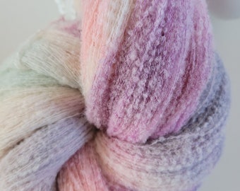 Hand-dyed Yarn,lace alpaca boucle 170 gr-Orchid