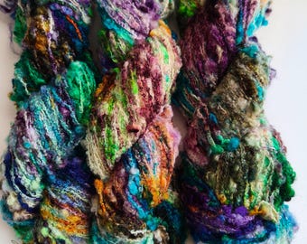 Butterfly  Effects~Hand dyed wool boucle yarns,50gr/150yds,loop yarn soft merino alpaca wool natural fibre yarn loopy knitting