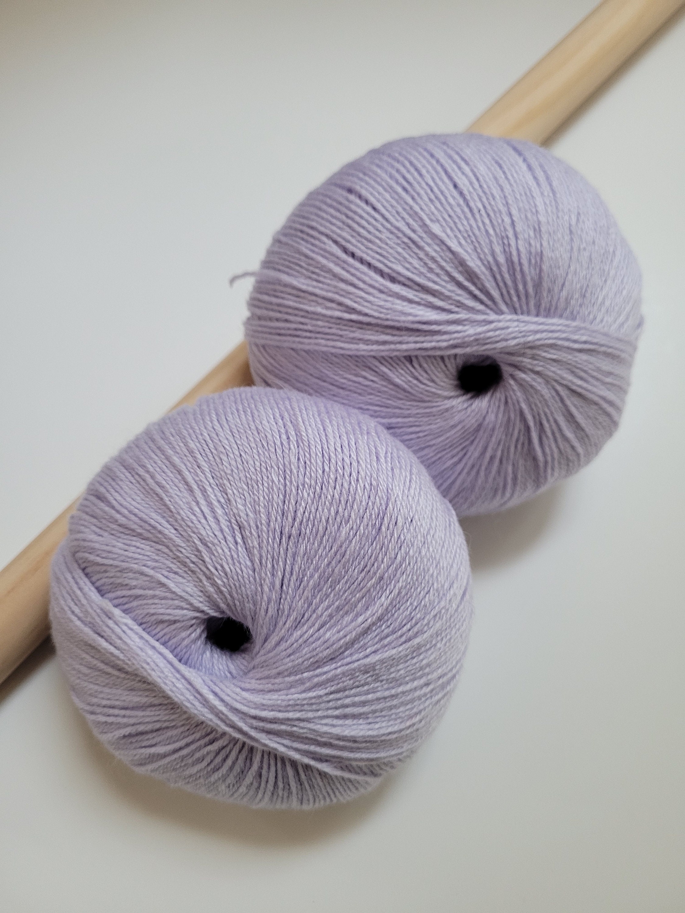 Baby Pink Yarn Lavender Yarn Handspun Yarn Worsted Weight 