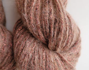 Rock Star Bronze Metallic Sheen , Soft Nylon, Merino Wool, Acrylic Blend Yarn, 50 Gram 125 Yards