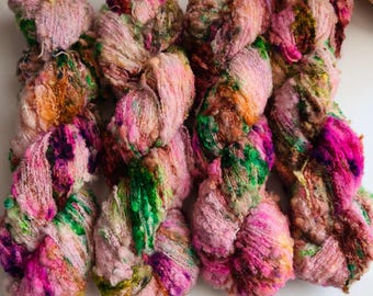 Berry Tones~Hand dyed wool boucle yarns,50gr/150yds,loop yarn soft merino alpaca wool natural fibre yarn loopy knitting