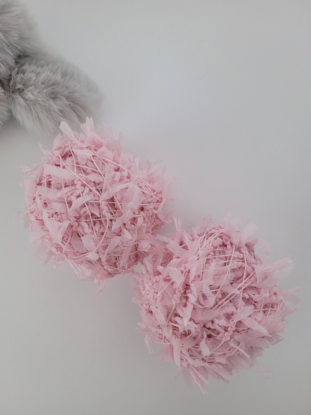 Ribbon Yarn Flags Pink,paper Flag 50gr 140meter, Hand Dyed Pastel