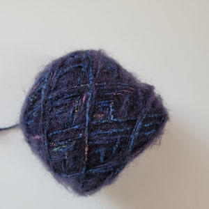 Starry Night-Kid Silk Mohair 50gr ,mixed yarns,Sequins Mohair, Fluffy, Hand Dyed yarns,Crochet Canada