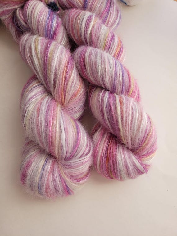 Pastel purple sport yarn 100gm,wool acrylic yarn, indie dyed yarn, hand dyed yarn