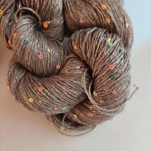 Moonlight-Sportweight Merino Sparkly Metallic Knitting Yarn,100gr/285M,Large & Small Sequins - Sequin Eveningwear, Bags, Fiber Jewelry