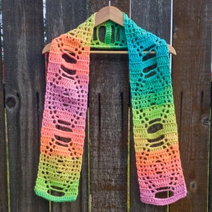 Easter Scarf Filet Crochet Pattern for Beginners, Do It Yourself Gift Ideas For Men and Women Made with Red Heart Yarn