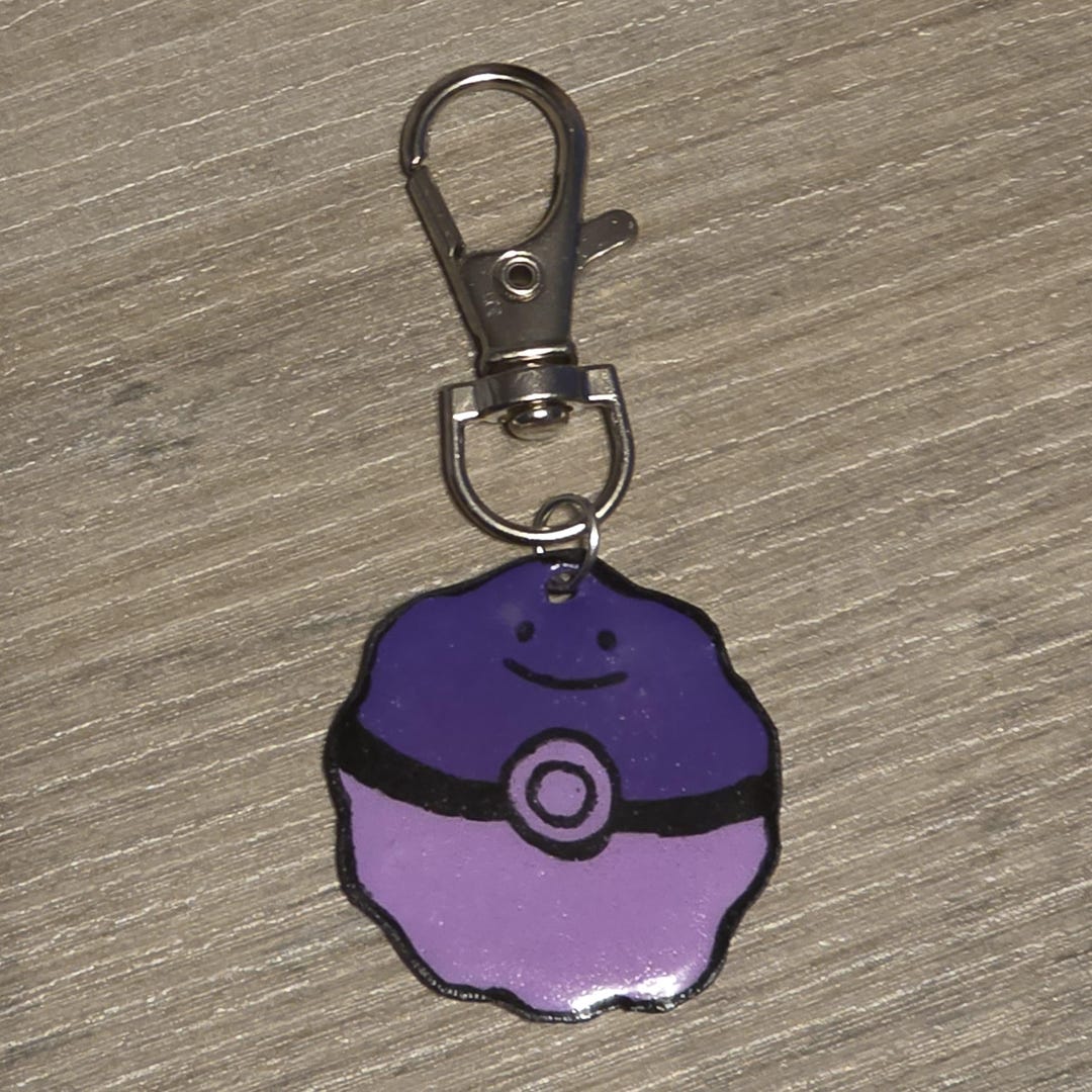 Ditto-inspired Key Chain - Etsy