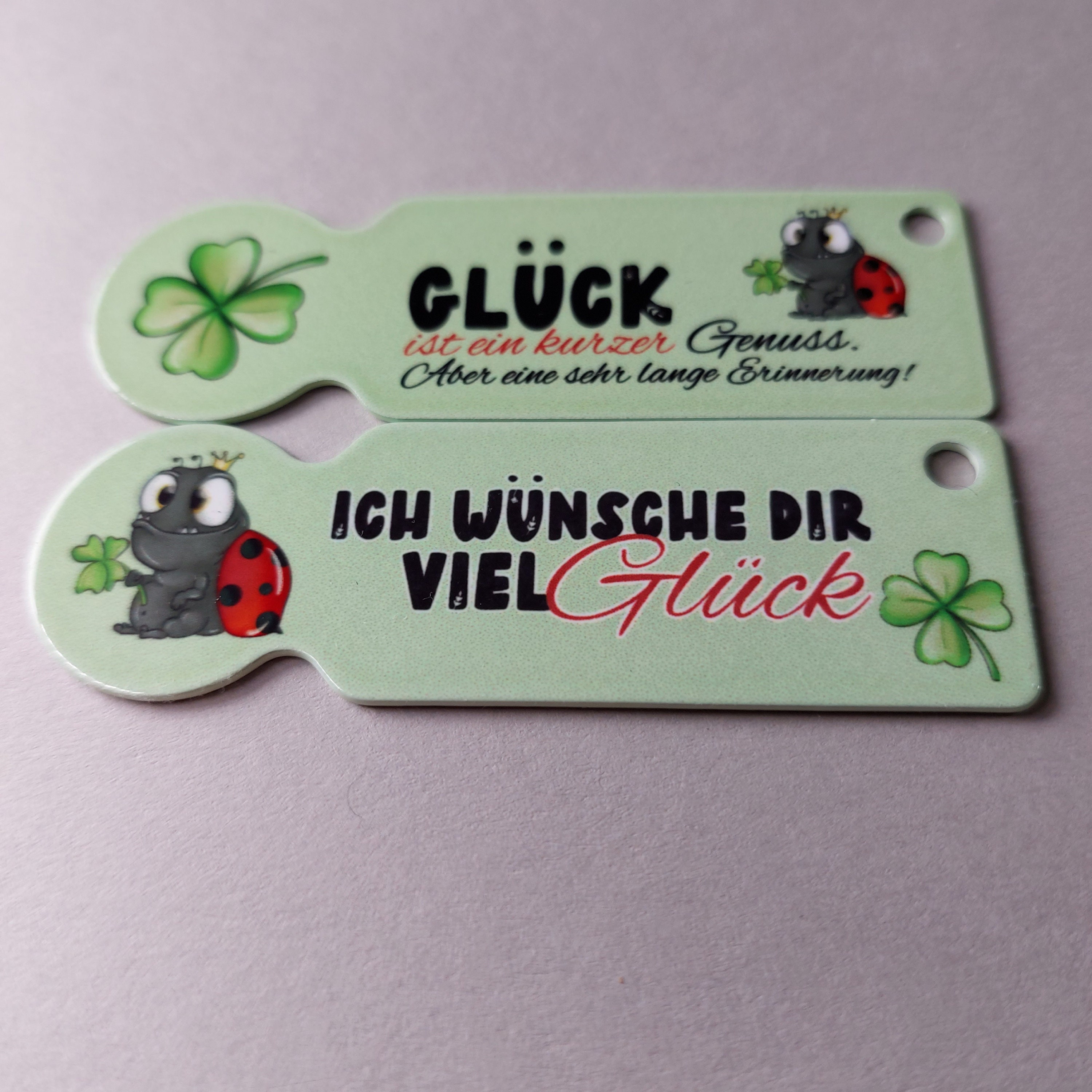 Wagenlöser, Einkaufswagenchip Glück, Glücksbringer, Marienkäfer, Kleeblatt,  Kleeblätter - .de