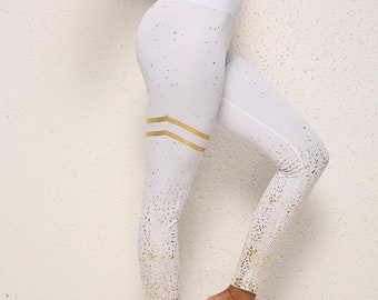 Purple Gold Leggings - Etsy