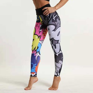 Cartoon Unicorns Print Cute Girl Yoga Pants Jogging Teenager Fitness  Leggings Colorful Rainbow Kids Skinny Sports Trousers Slim