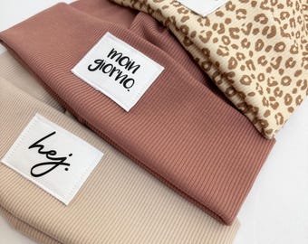 DÜNNE PATCH-MÜTZE | Statement Mütze | Beanie | Personalisierte Mütze | Kindermütze | Kleinkindmütze I Personalisierte Geschenke