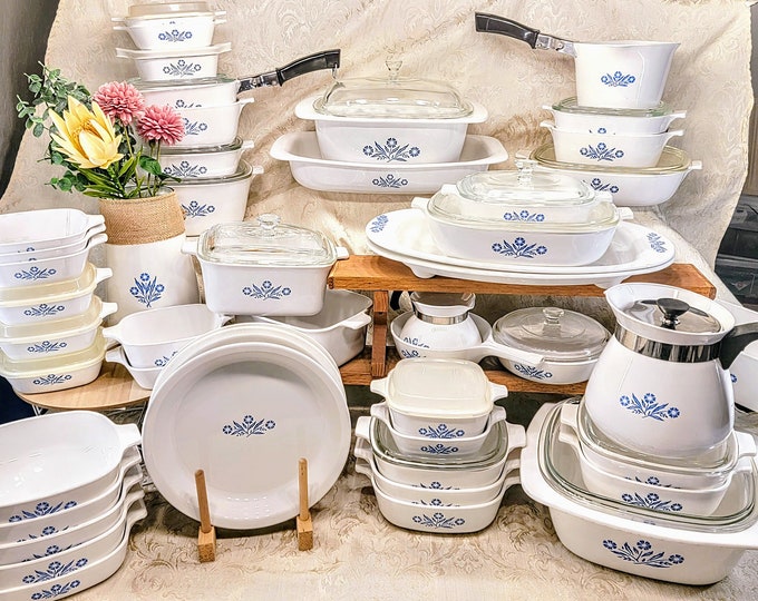 Vintage Blue Cornflower Corningware Circa 19581986, Cornflower Blue