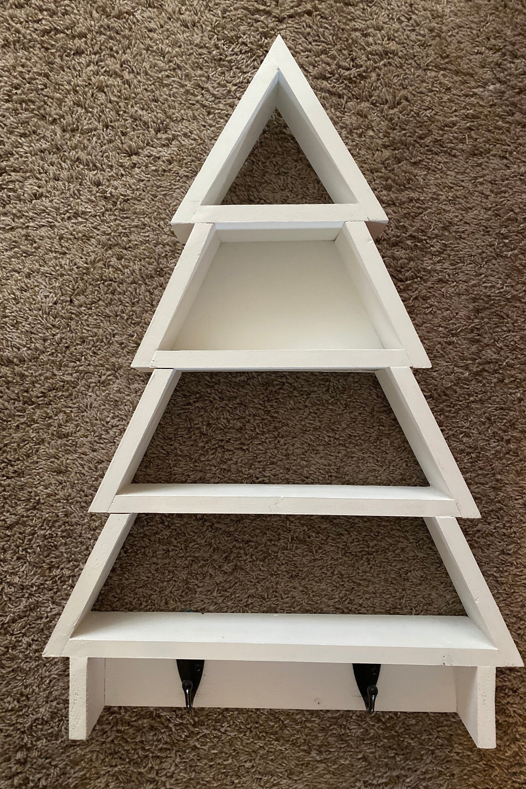 Christmas Tree Wall Shelf, Handmade Customizable Paint - Etsy