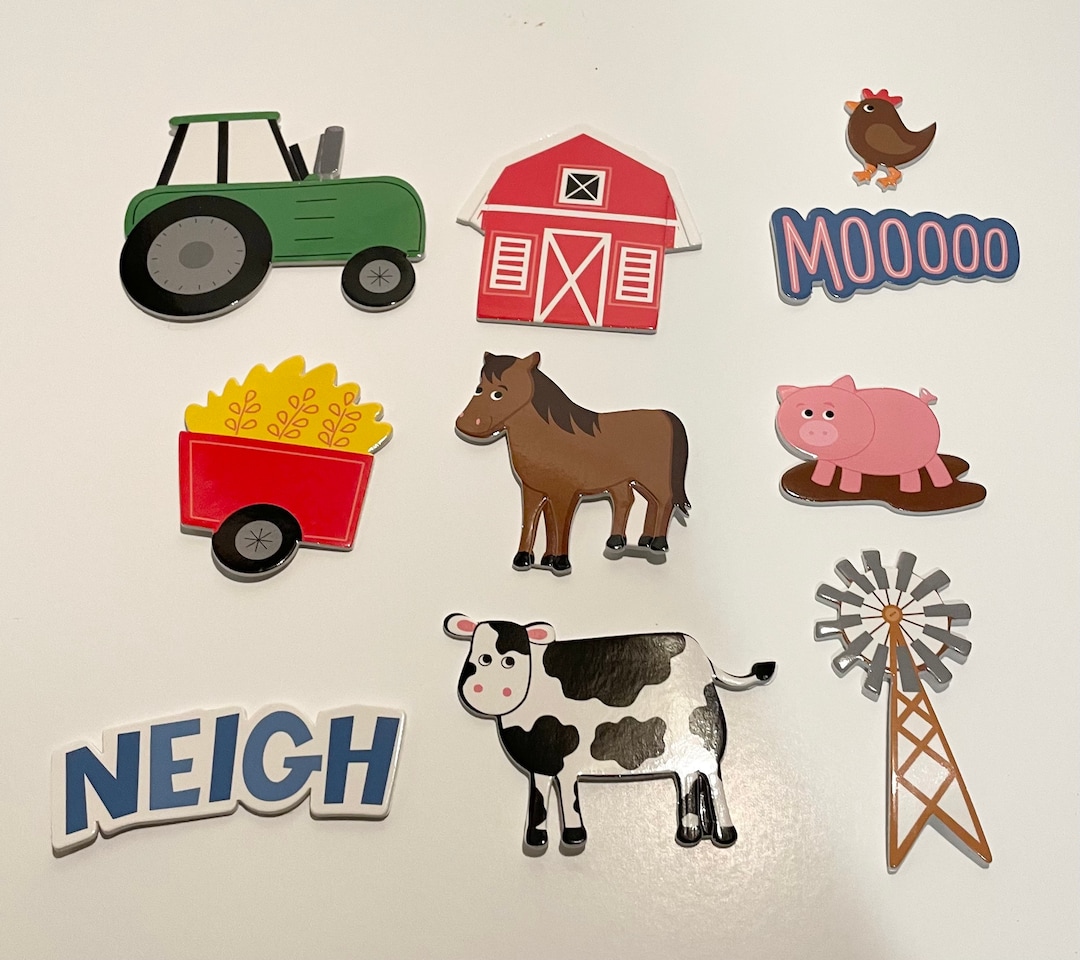 BARN ANIMALS Foam Stickers Set of 10 Shapes 20ct Packs Etsy