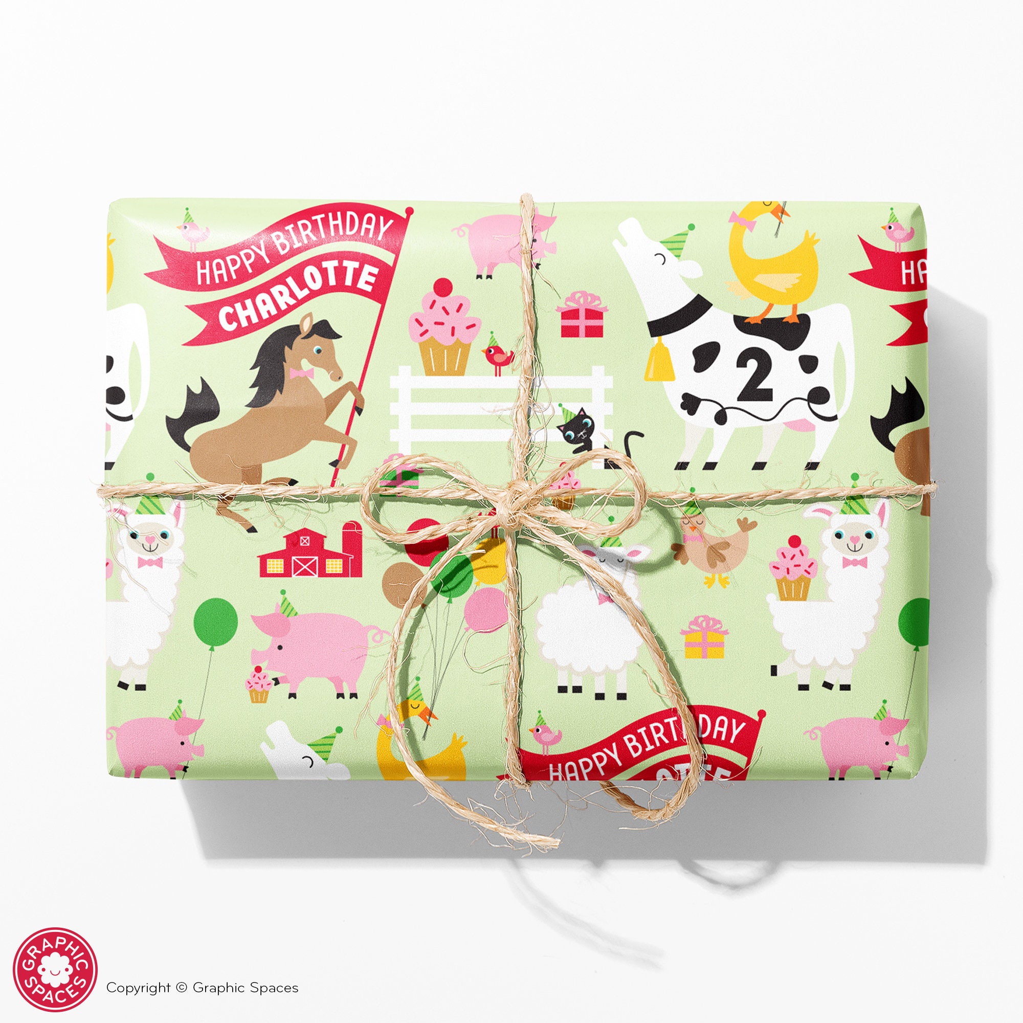 Penguin Ice Skating Christmas Wrapping Paper - Personalized Kids