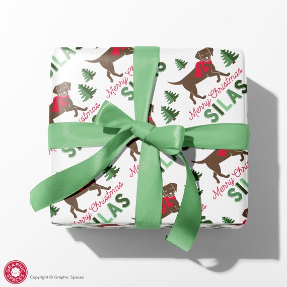 Custom dog top wrapping paper