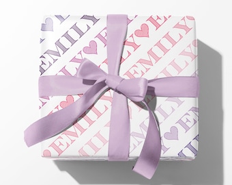 Name Wrapping Paper, Personalized Custom Gift Wrap, Baby Shower, Kids, Teen