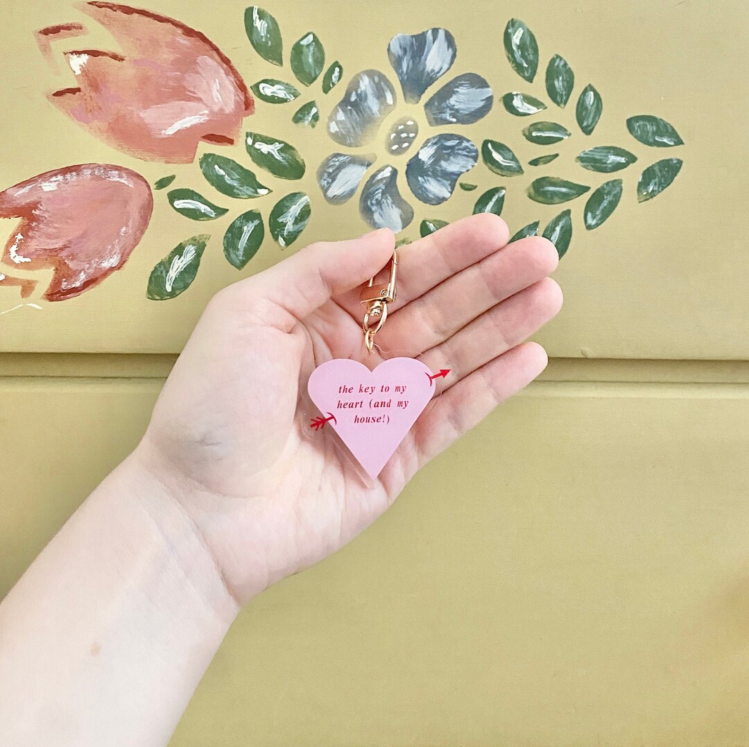 The Key to My Heart and My House Acrylic Keychain Double Etsy