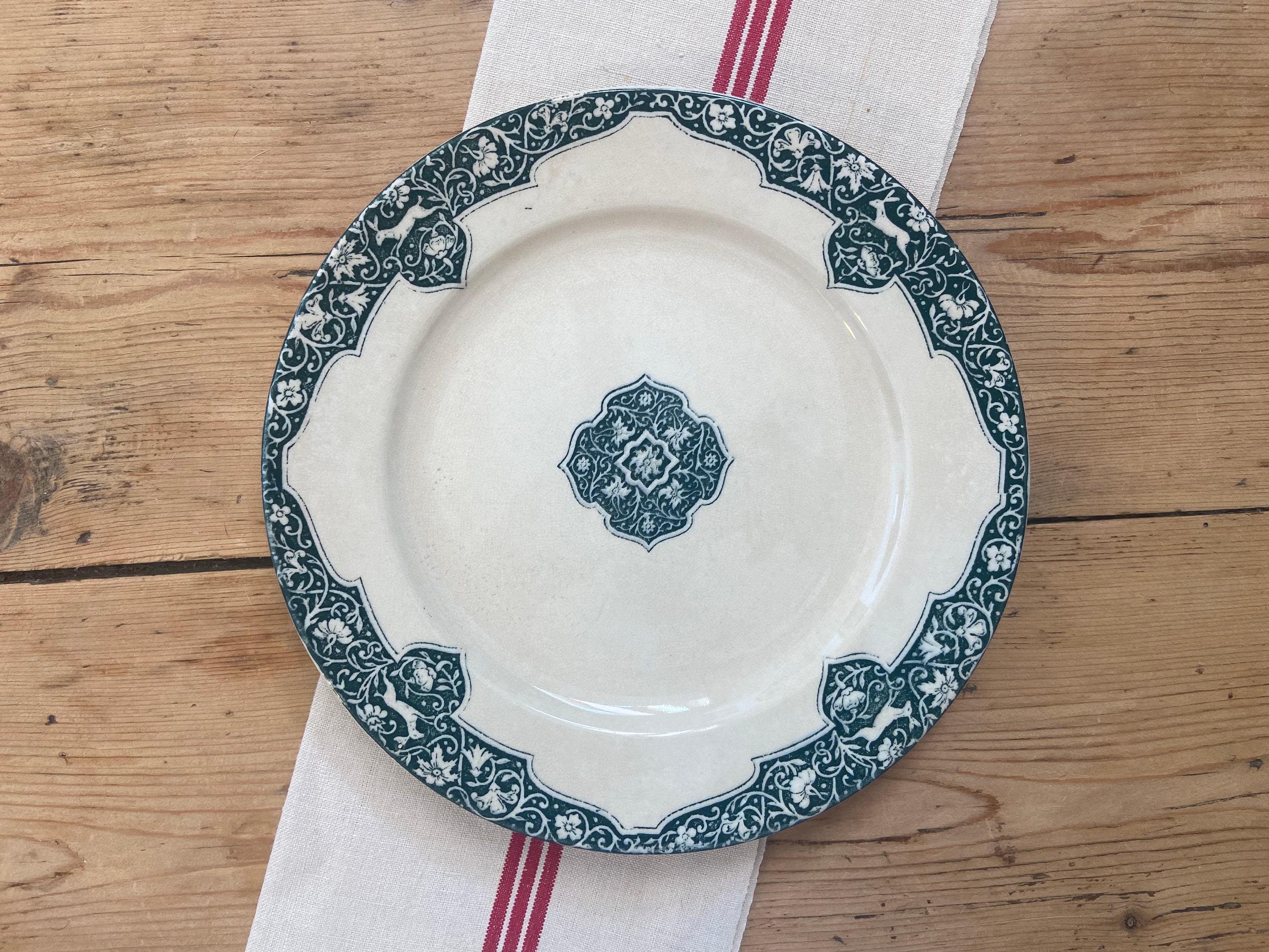 Pair of enamel plates on ceramic, Jules Vieillard, Bordeaux - Ref.98919