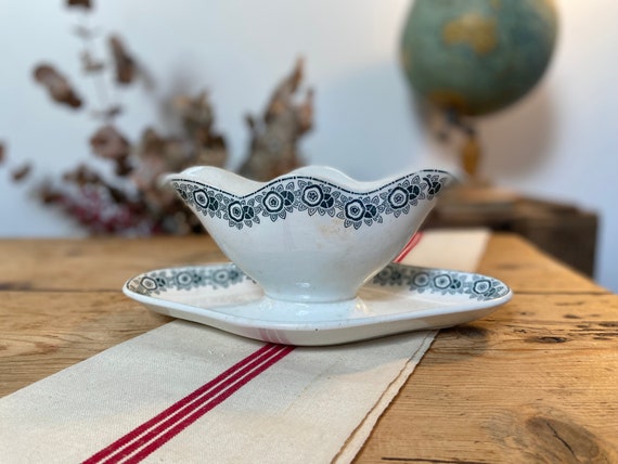 アンティークグレイビーボート1910c