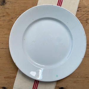 White round dish CREIL and MONTEREAU earth of iron shabby chic - Antique French Vintage Ironstone -