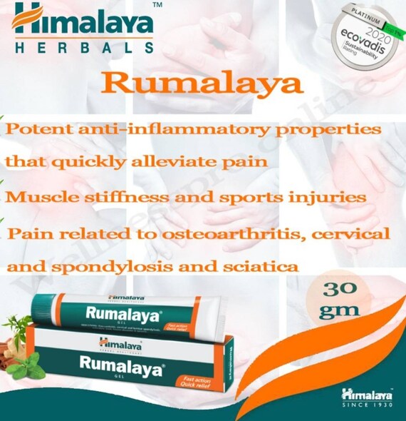 HIMALAYA RUMALAYA Herbal Relief Gel 30gx 3 Pak. Relieves - Etsy Singapore