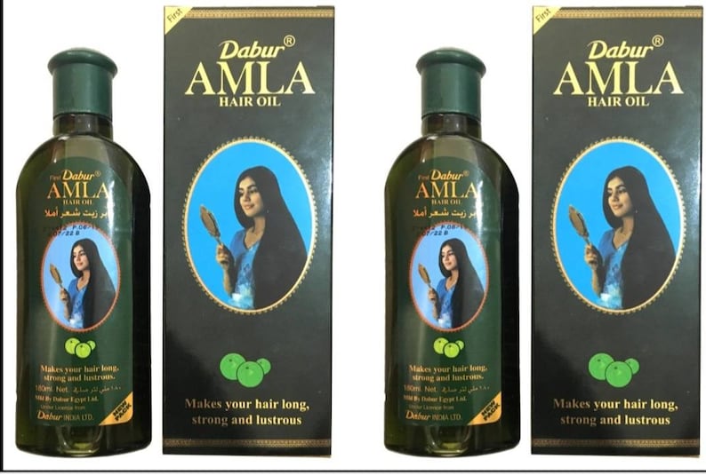 DABUR AMLA Hair Oil Original 200mlX 2 pack. Makes your hair Long, Strong, And Dark image 1