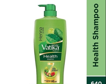 Dabur Vatika Natural Henna and Almond sat 7 poshan Heath shampoo 640ml Larger pack