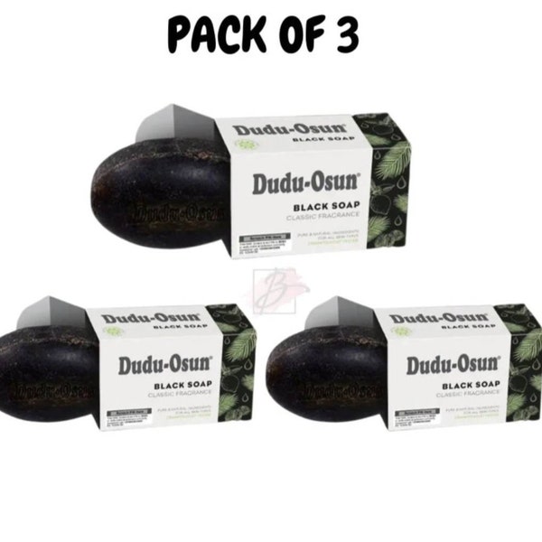 Lot De 4 Savons Dudu Osun - 150g Chacun - Naturel Au Beurre De Karité - Fabriqué Au Nigeria