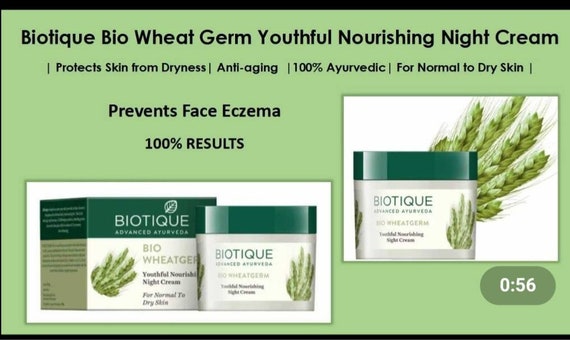 BIOTIQUE Advance Ayurveda Wheatgerm Anti Aging Night Cream 50gx 1