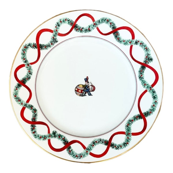 Vintage Fitz & Floyd Christmas Wonderland Dinner Plate, Holiday Porcelain China