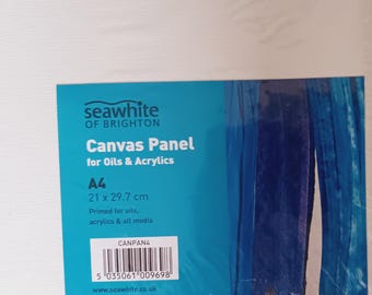 2 paneles de lienzo Seawhite Of Brighton (óleo y acrílico) A4