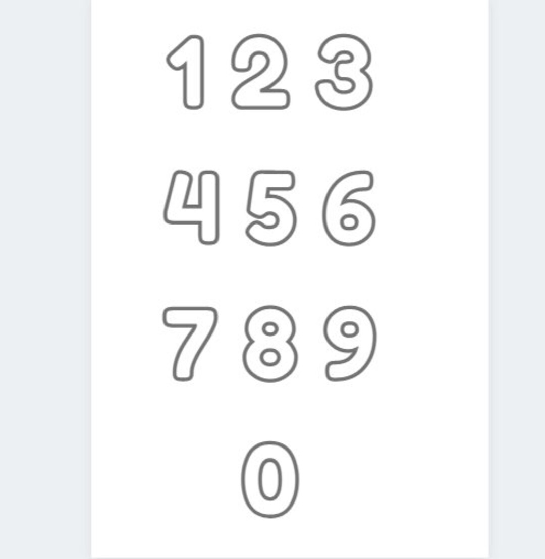 Numbers Full Sheet Numbers Practise Sheets - Etsy