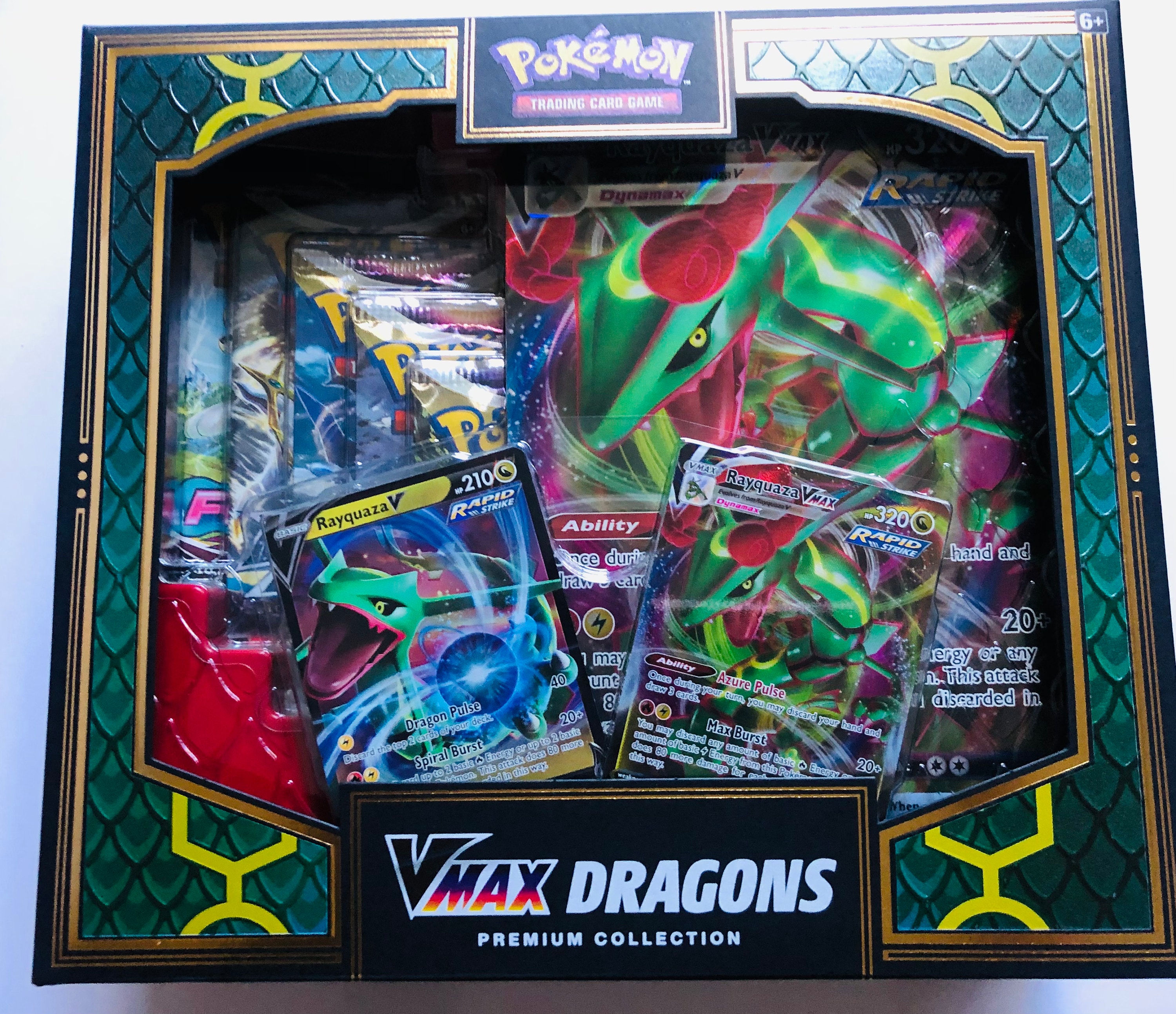 VMAX Pokémon TCG Rayquaza Premium Collection Box Just Released