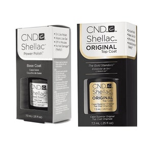 CND Shellac Nail Gel Polish UV top and Base Coat X2   7.3ml