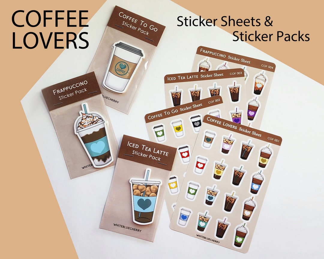 Coffee Stickers Coffee Lovers Iced Tea Latte Frappuccino - Etsy Canada