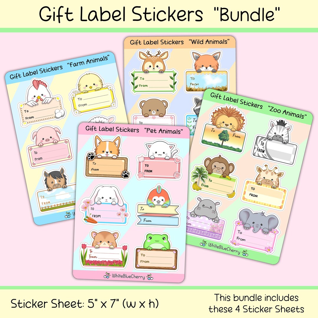 Gift Tags Sticker Gift Label Buddle to From Sticker to From Label ...
