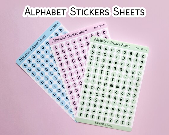 Sticker Letters Alphabet Sheet  Alphabet Stickers Scrapbooking