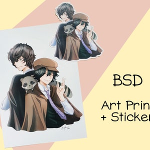 BSD Sticker & Art Print Anime Sticker Anime Art Print Lykune