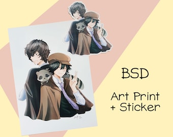 BSD Sticker & Art Print | Anime Sticker | Anime Art Print | Lykune