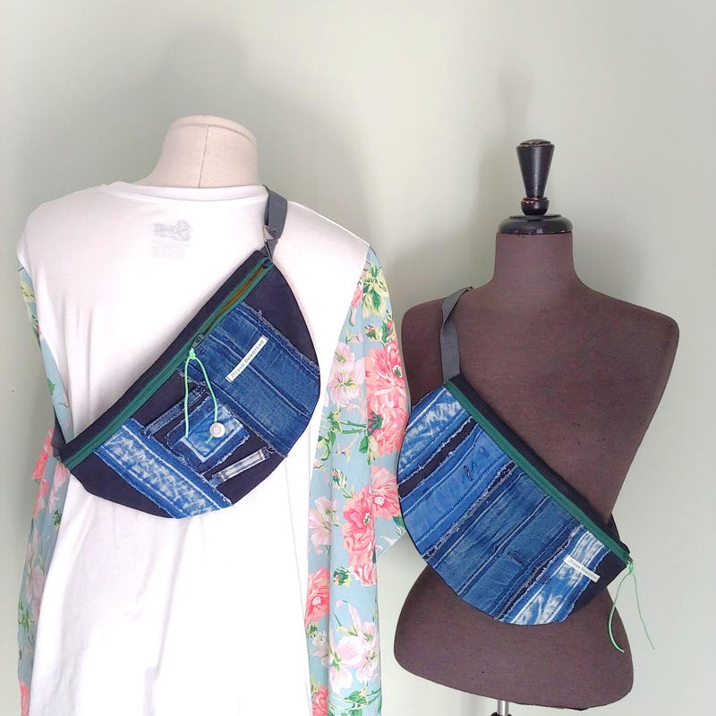 Denim Flap Crossbody Bag main image 0
