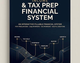 System rozliczeń podatkowych dla freelancerów | Planer budżetu dochodów zmiennych do wypełnienia w formacie PDF | Formularz 1099 dla osób samozatrudnionych
