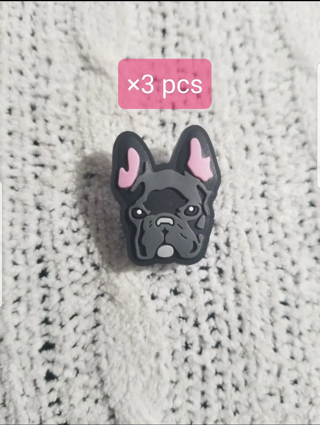 frenchie croc charm