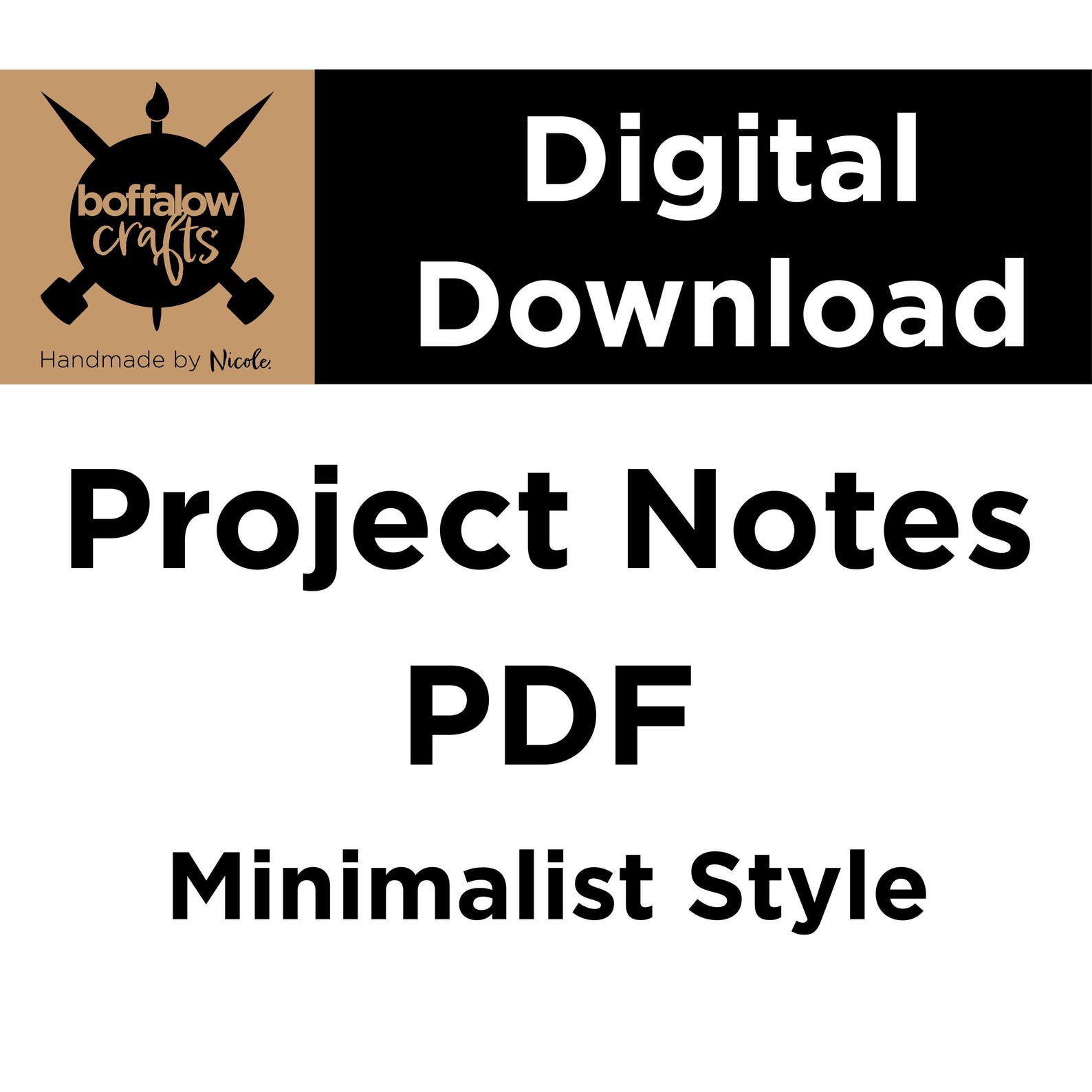 Printable and Digitally Fillable Knitting or Crochet Project Notes ...